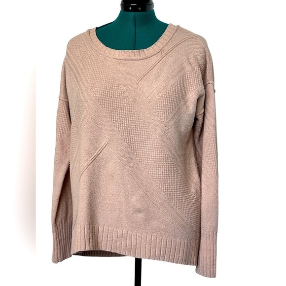 Calvin Klein Jeans Women's Blush Pink Sweater XL Crew Neck Raglan Sleeve - Picture 1 of 6